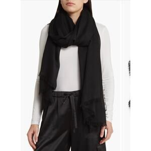 Vince Women's Black Cashmere Scarf - New Without Tags